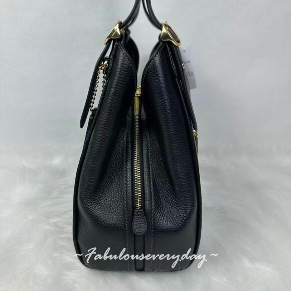 Coach Erin Shoulder Bag In Leather/Gold/Black CAQ86 NWT - Picture 3 of 11